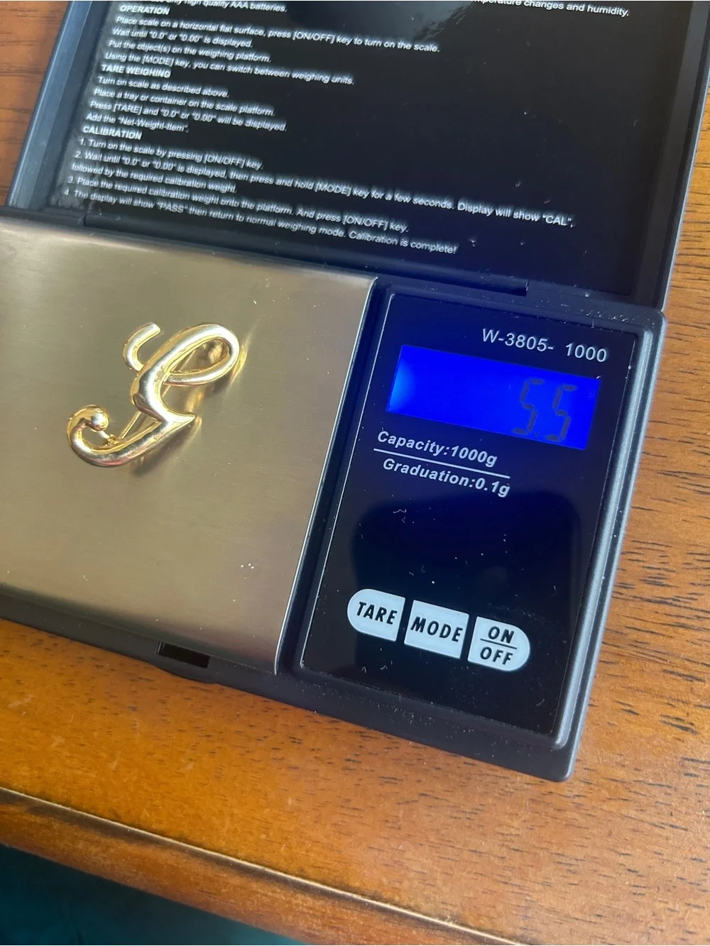Vintage Gold Letter 'G' Initial Pin Brooch - Women's Accessory